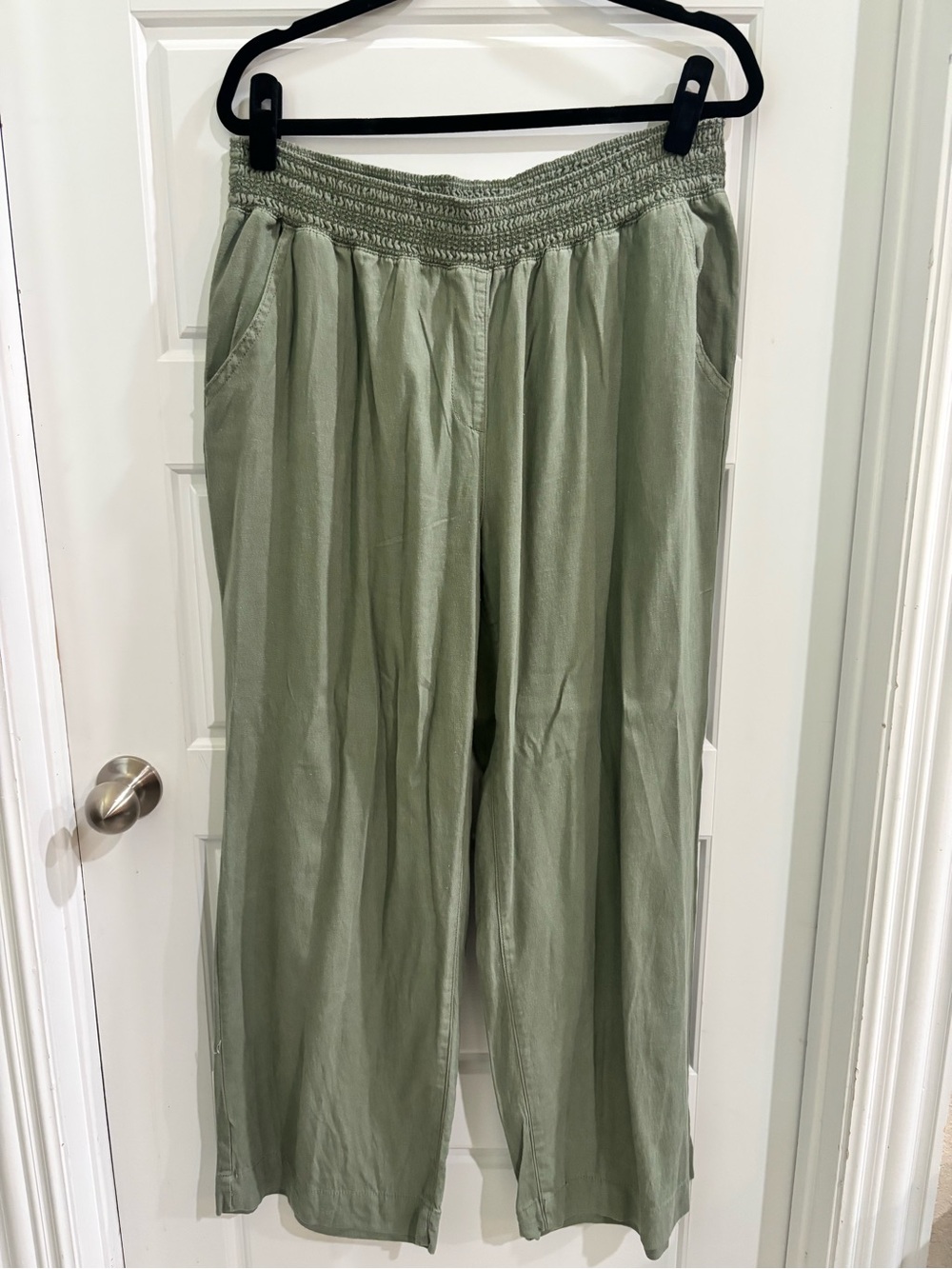 Olive Green Wide-Leg Pants by Briggs XL